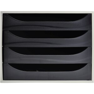 Exacompta ECOBOX cajonera 4 cajones negro