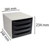 Exacompta ECOBOX cajonera 4 cajones negro