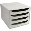 Exacompta ECOBOX Cajonera 4 Cajones Gris 348x284x234 mm