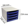 Exacompta ECOBOX cajonera con 4 cajones azul noche 34,8x28,4x23,4 cm