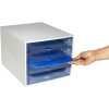 Exacompta 228610D Cajonera ECOBOX 4 cajones azul hielo A4