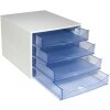 Exacompta 228610D Cajonera ECOBOX 4 cajones azul hielo A4