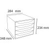 Exacompta 228610D Cajonera ECOBOX 4 cajones azul hielo A4