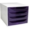 Exacompta 228619D ECOBOX cajonera 4 cajones púrpura