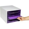 Exacompta 228619D ECOBOX cajonera 4 cajones púrpura