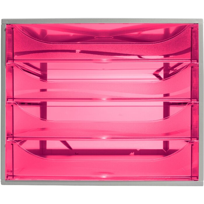 Exacompta ECOBOX 4 cajones frambuesa 348x284x234mm DIN A4