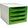 Exacompta OBOX cajonera 4 cajones verde manzana 348x284x234 mm