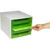 Exacompta OBOX cajonera 4 cajones verde manzana 348x284x234 mm