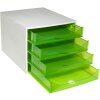 Exacompta OBOX cajonera 4 cajones verde manzana 348x284x234 mm
