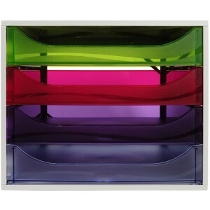 Exacompta ECOBOX cajonera 4 cajones arco iris