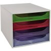 Exacompta ECOBOX cajonera 4 cajones arco iris