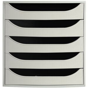 Exacompta ECOBOX cajonera 5 cajones gris DIN A4+...