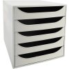 Exacompta ECOBOX cajonera 5 cajones gris DIN A4+ 348x284x290 mm