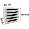 Exacompta ECOBOX cajonera 5 cajones gris DIN A4+ 348x284x290 mm
