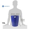 Exacompta Papelera ECOBIN 15 litros Office Azul 26,3x26,3x33,5 cm