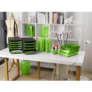 Exacompta Papelera ECOBIN 15 litros Office Verde 26,3x26,3x33,5 cm