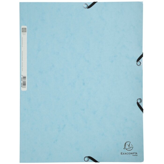 Exacompta 55528E Carpeta con cierre elástico Aquarel azul pastel DIN A4 400g/m²