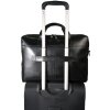 Exacompta Bolsa bandolera para portátil 2 compartimentos Piel negra Exactive Negro