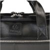 Exacompta Bolsa bandolera para portátil 2 compartimentos Piel negra Exactive Negro