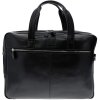 Exacompta Bolsa bandolera para portátil 2 compartimentos Piel negra Exactive Negro