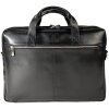 Exacompta Bolsa bandolera para portátil 2 compartimentos Piel negra Exactive Negro