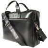 Exacompta Bolsa bandolera para portátil 2 compartimentos Piel negra Exactive Negro