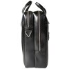 Exacompta Bolsa bandolera para portátil 2 compartimentos Piel negra Exactive Negro