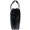 Exacompta Bolsa bandolera para portátil 2 compartimentos Piel negra Exactive Negro