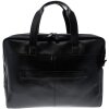Exacompta Bolsa bandolera para portátil 2 compartimentos Piel negra Exactive Negro
