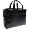 Exacompta Bolsa bandolera para portátil 2 compartimentos Piel negra Exactive Negro