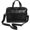 Exacompta Bolsa bandolera para portátil 2 compartimentos Piel negra Exactive Negro