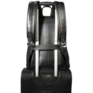 Exacompta 17637E Mochila portatil cuero negro hidrófugo 17 pulgadas Exactive