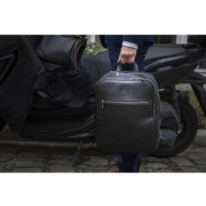 Exacompta 17637E Mochila portatil cuero negro hidrófugo 17 pulgadas Exactive