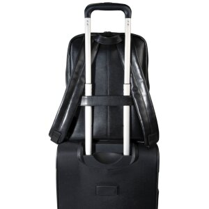 Exacompta 17637E Mochila portatil cuero negro hidrófugo 17 pulgadas Exactive