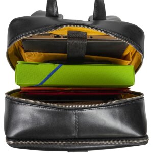 Exacompta 17637E Mochila portatil cuero negro hidrófugo 17 pulgadas Exactive