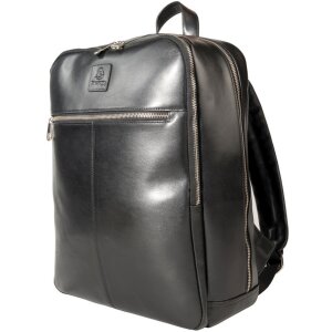 Exacompta 17637E Mochila portatil cuero negro hidrófugo 17 pulgadas Exactive