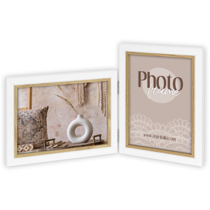 ZEP Marco Doble Ayas 2 fotos 10x15 cm formato vertical y horizontal