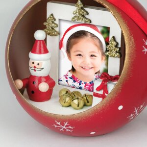 Bola de Navidad Jarvis para una foto 3,5x4,5 cm
