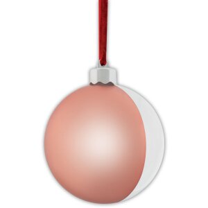 Bola de Navidad con Foto Rosa Raso 10x10 cm