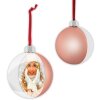 Bola de Navidad con Foto Rosa Raso 10x10 cm