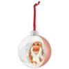 Bola de Navidad con Foto Rosa Raso 10x10 cm