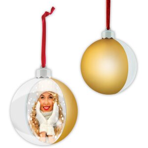 ZEP Bola de Navidad con Foto Oro Satinado 10x10 cm