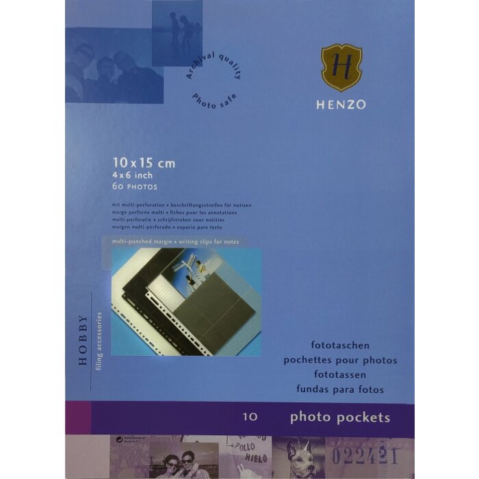 Henzo Photo Bags 6 fotos 10x15 cm blanco DIN A4
