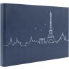 Álbum de fotos Panodia Lineart París azul 34x23 cm 60 páginas negras