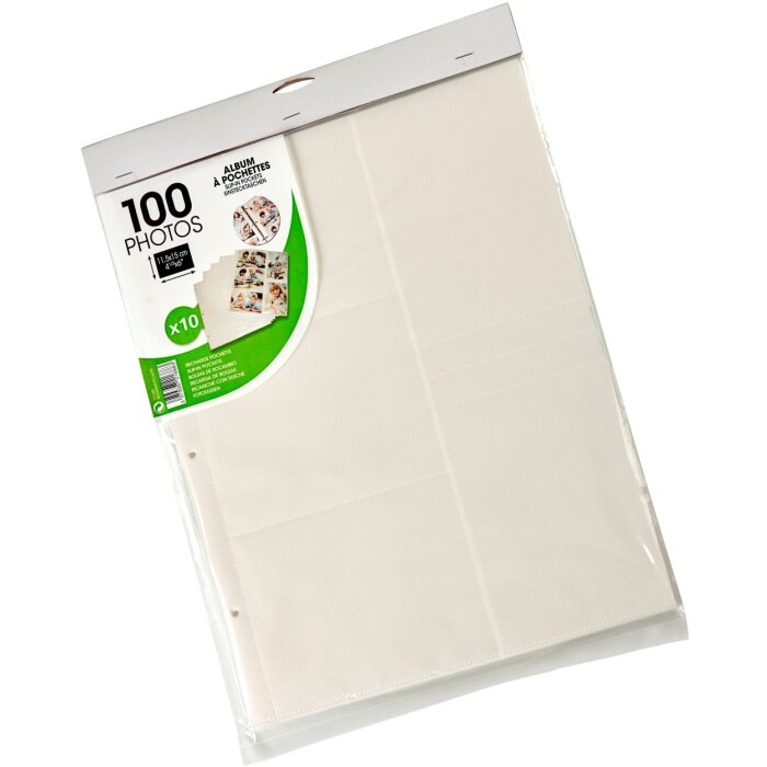 Hojas de recambio Panodia para álbumes de 400 fotos 10 hojas para fotos de 11,5x15 cm