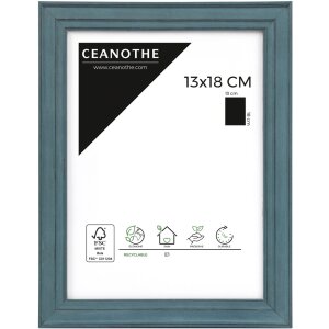 Ceanothe Marco de madera Belle-Ile 13x18 cm azul
