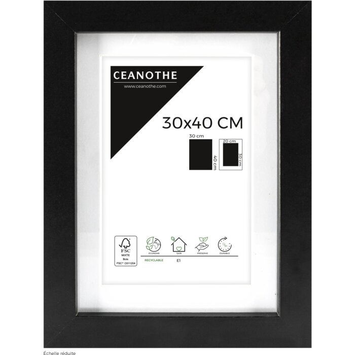 Ceanothe Marco Oslo con Passepartout 30x40 cm negro