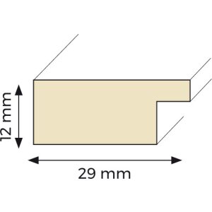 Ceanothe Marco de Madera Karma 30x30 cm Negro con Passepartout