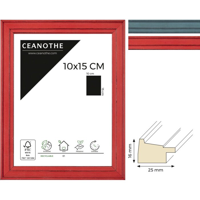 Ceanothe Marco de madera Belle-Ile de 10x15 cm a 50x70 cm