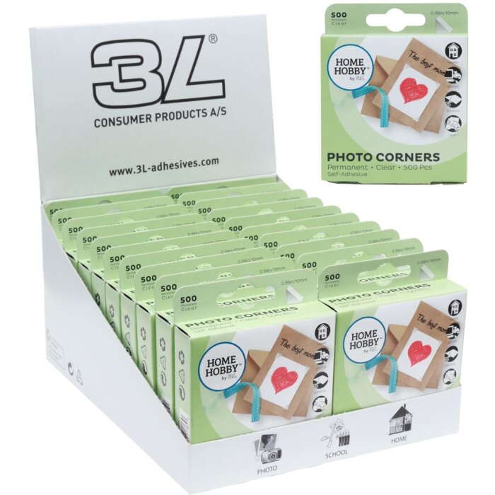 Deknudt S385PC esquinas para fotos 500 unidades sin ácido